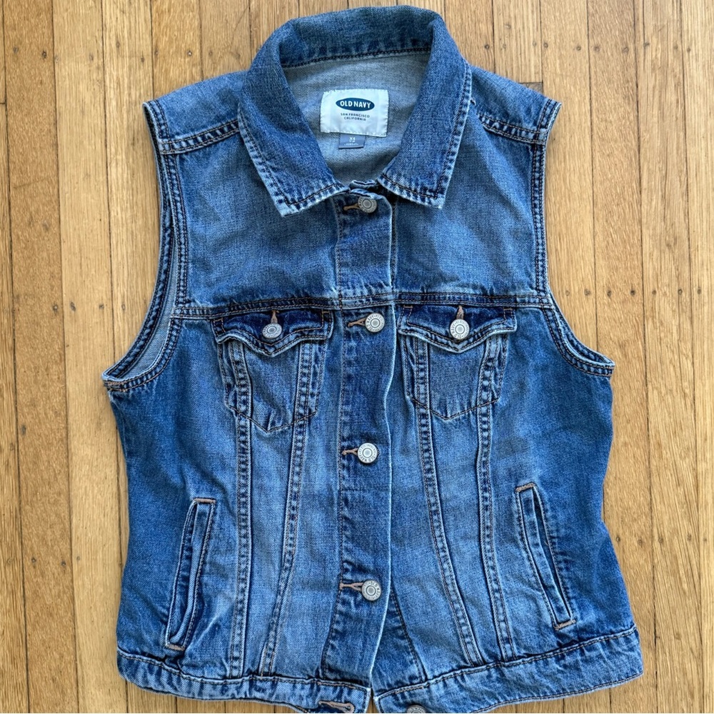 Old Navy Blue Denim Vest